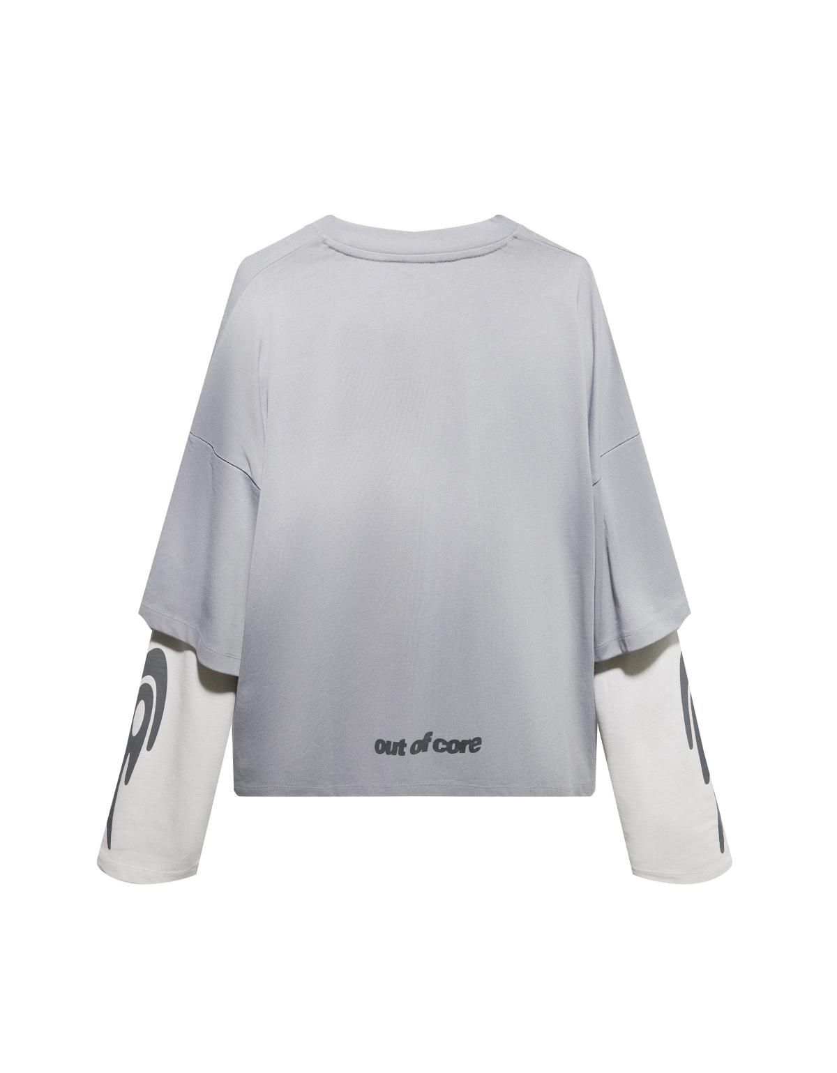 버쉬카 아웃 오브 코어 더블 슬리브 티셔츠 7646/187 DARK GREY - 상세 이미지 4