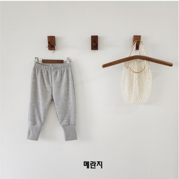 유아 아동 봄 가을 바지 하이탑 조거 시보리 팬츠 키즈 데일리룩 베이지 블랙 오트밀 - 상세 이미지 5