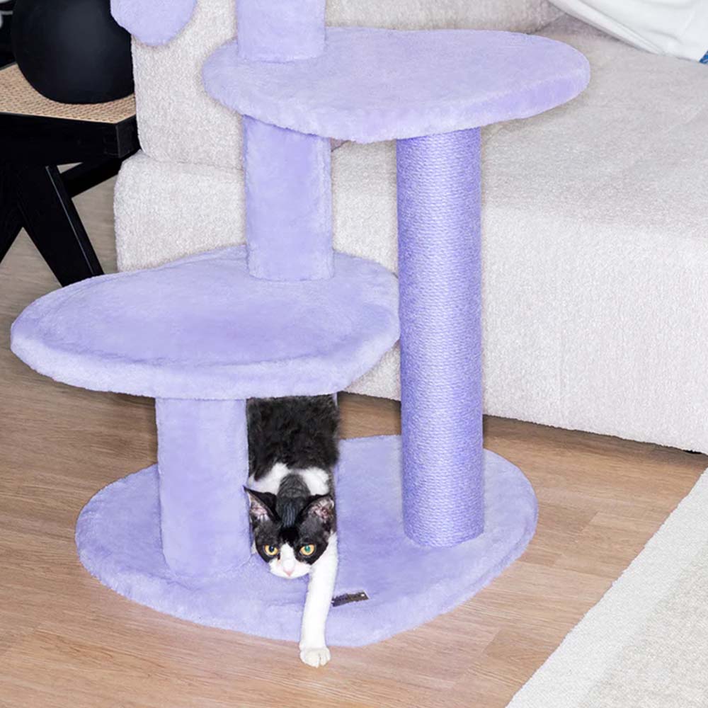 VETRESKA 하트퍼플 소형캣타워 미니캣타워 먼치킨 스텝 선반