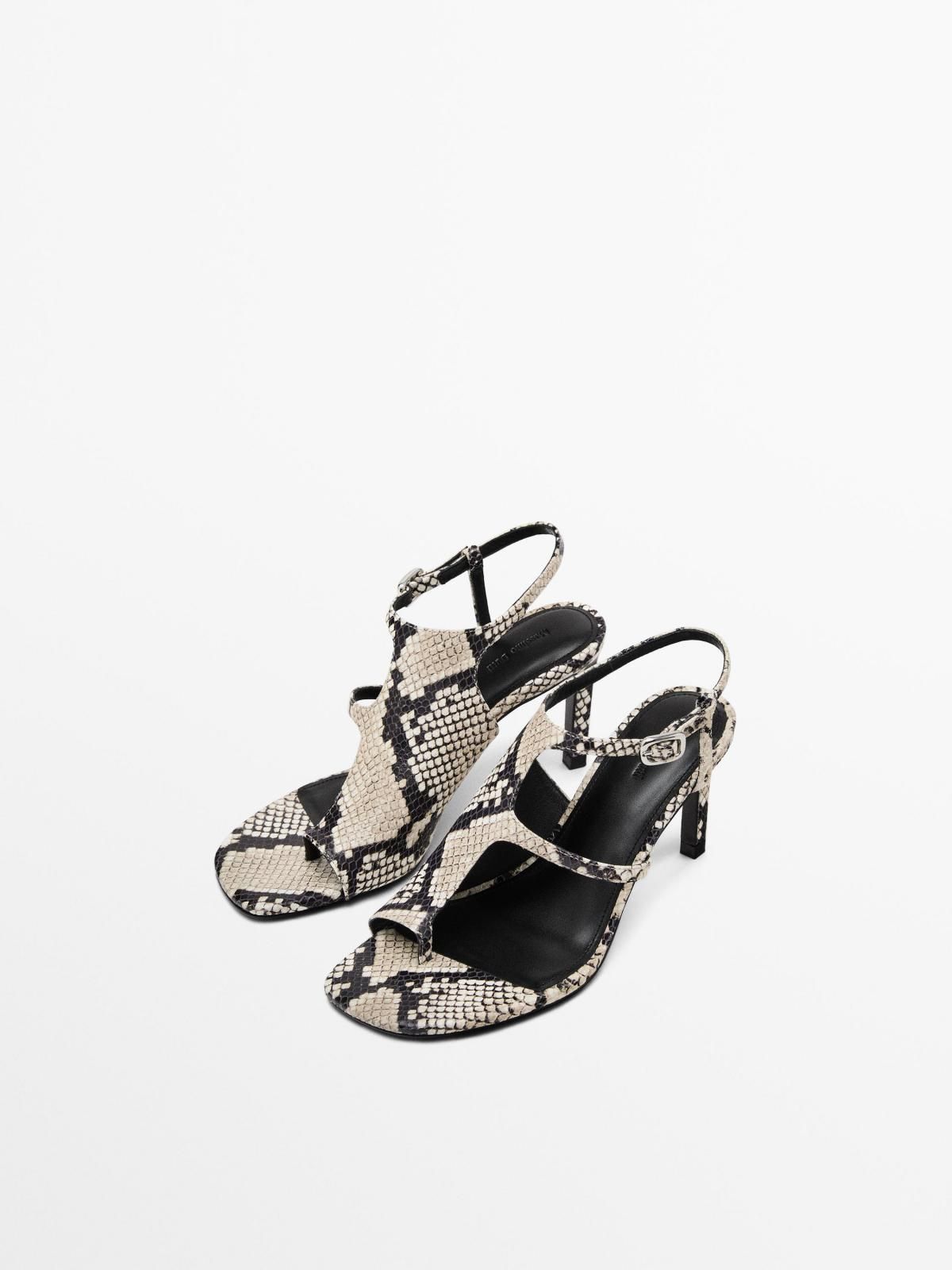 마시모두띠 스네이크프린트 스트랩 하이힐 샌들 1626/650 ANIMAL PRINT - 상세 이미지 3