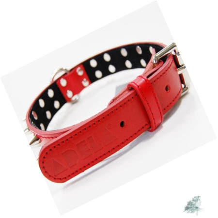 [건강하니팜OEM]별동샤인 아델라 대형견용 징가죽 목줄 30mm 블랙 큰개목줄