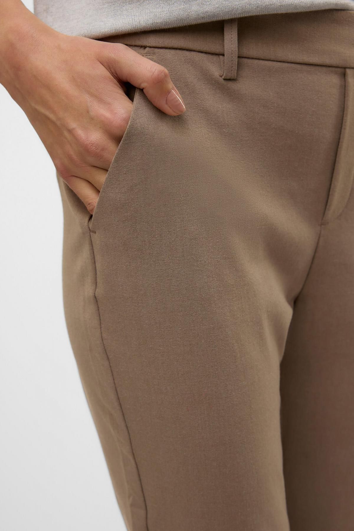 베로모다 슬림핏 테크니컬 밴딩 슬랙스 팬츠 6398237 MARRON - 상세 이미지 3