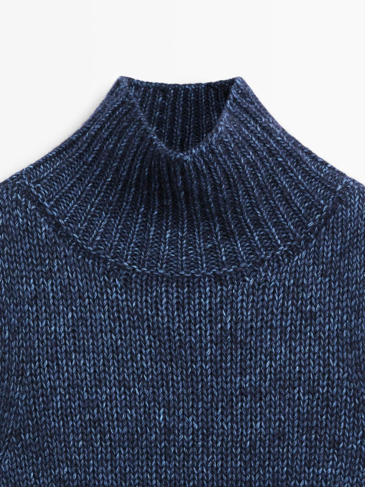 마시모두띠 테크니컬 하이넥 울블렌드 니트 베스트 5791/930 DARK BLUE - 상세 이미지 5