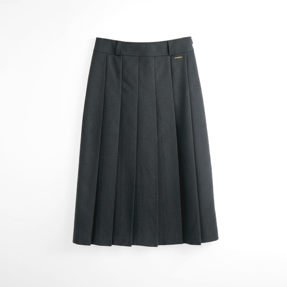 윈터 텐셀 시그니처 펜던트 플리츠 스커트 (GREY, 2 SIZE) - 메인 이미지