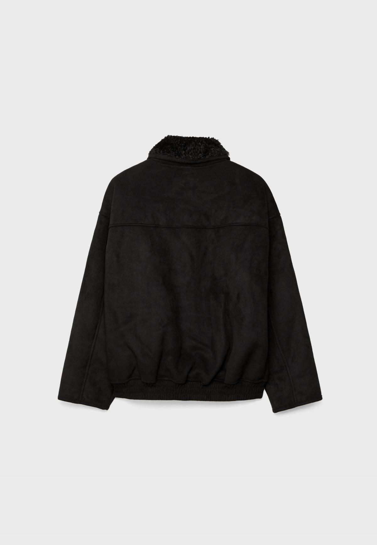 스트라디바리우스 테크니컬 무스탕 더블페이스 퍼카라 재킷 8491/790 BLACK - 상세 이미지 3