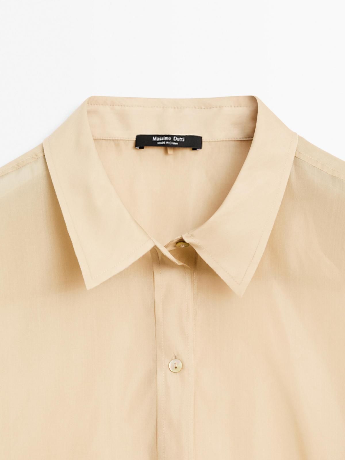 마시모두띠 오간자 시스루 와이드핏 롱슬리브 셔츠 5124/725 BEIGE - 상세 이미지 5