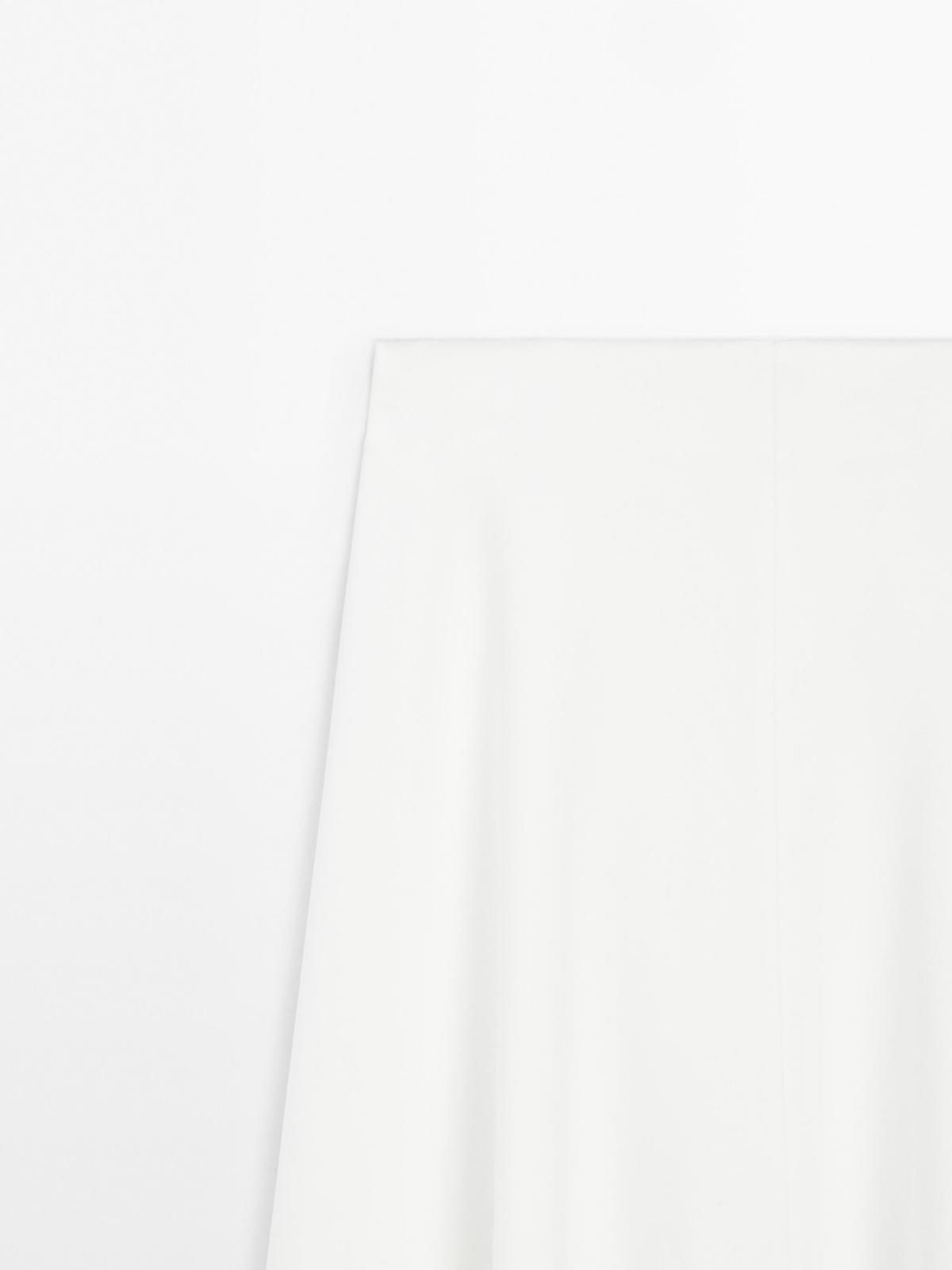마시모두띠 화이트 플레어 미디 스커트 9315/952 WHITE - 상세 이미지 3
