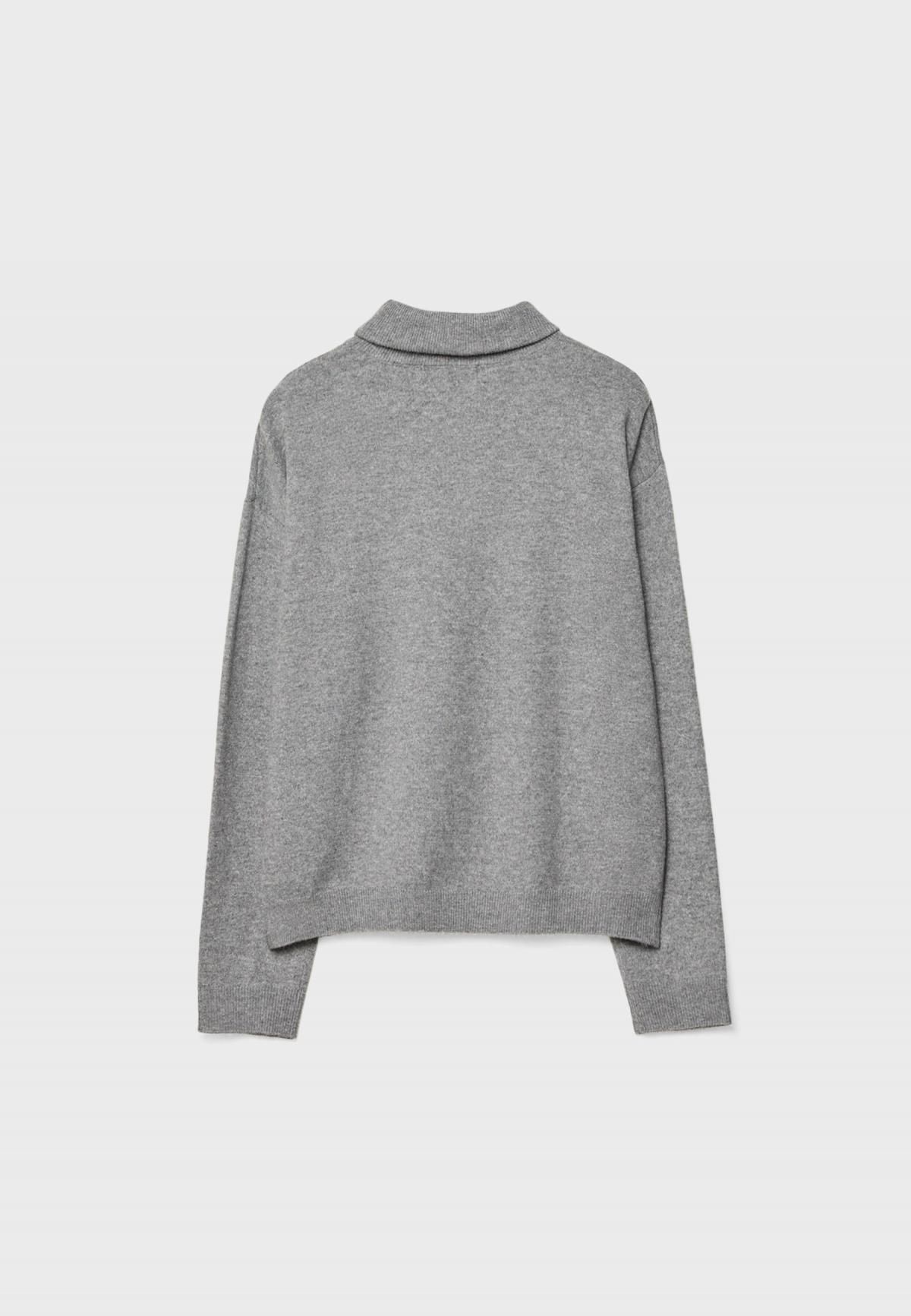 스트라디바리우스 베이직 소프트 하이넥 니트 스웨터 5037/465 DARK GREY - 상세 이미지 2