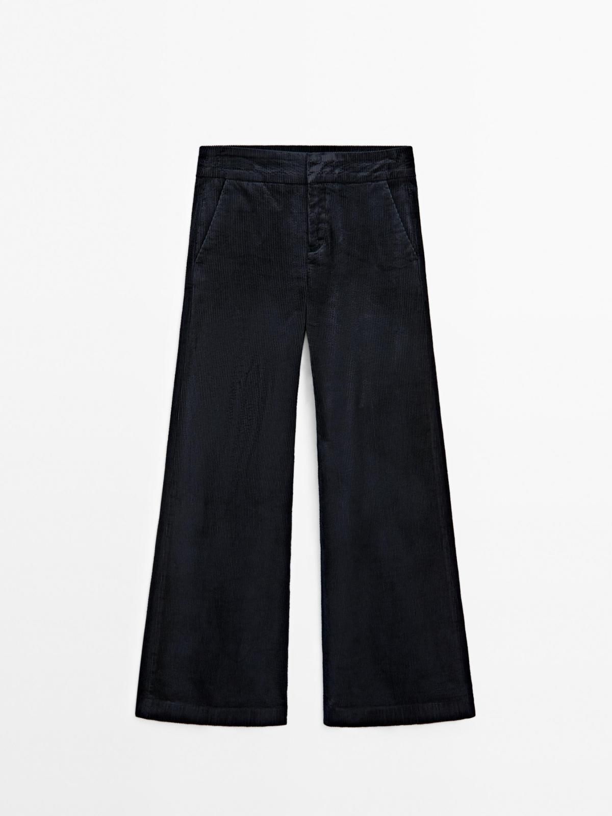 마시모두띠 코듀로이 와이드핏 미드웨이스트 팔라초 팬츠 5042/842 DARK BLUE - 상세 이미지 5