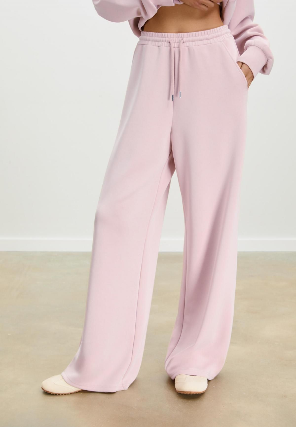 스트라디바리우스 소프트 모달 와이드 팔라초 팬츠 8737/276 BUBBLEGUM PINK - 상품 이미지