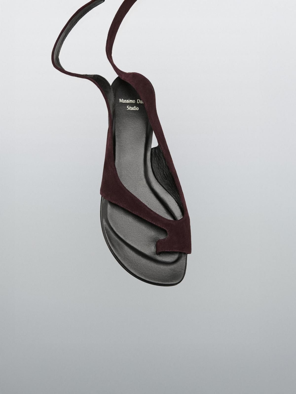 마시모두띠 토디바이더 스트랩 플랫 샌들 1756/659 BURGUNDY - 상세 이미지 3