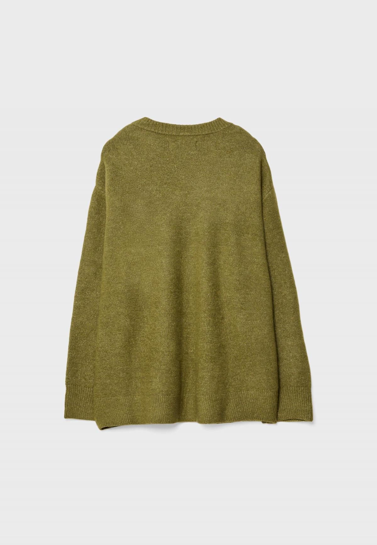 스트라디바리우스 소프트터치 라운드넥 니트 스웨터 5010/400 OLIVE GREEN - 상세 이미지 2