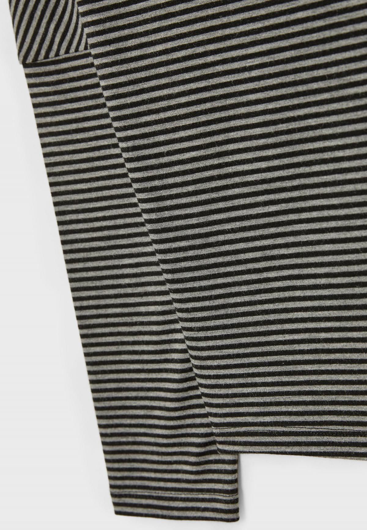 스트라디바리우스 스트라이프 오프숄더 소프트 모달 긴팔 티셔츠 6681/968 DARK GREY - 상세 이미지 2