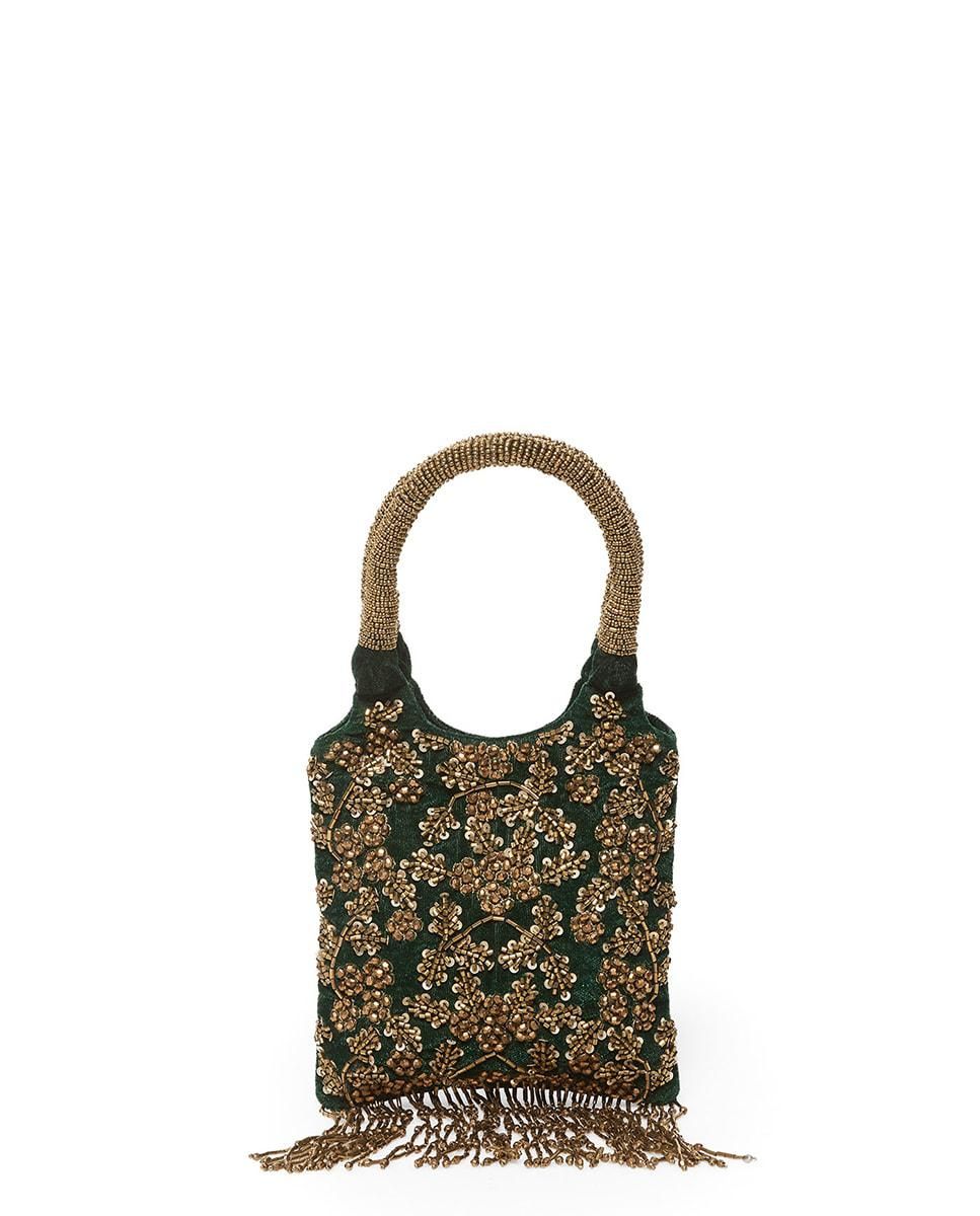 스페라 빈티지 비즈 프린지 토트백 59010008825 VERDE - 메인 이미지