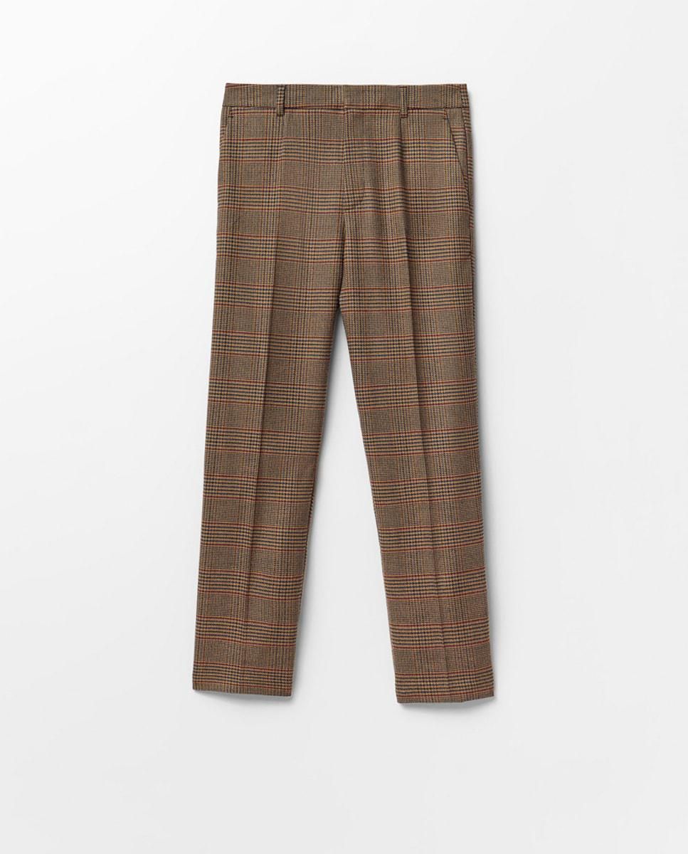 스페라 클래식 체크 테크니컬 슬림핏 정장 팬츠 58305106971 MARRON - 상세 이미지 4