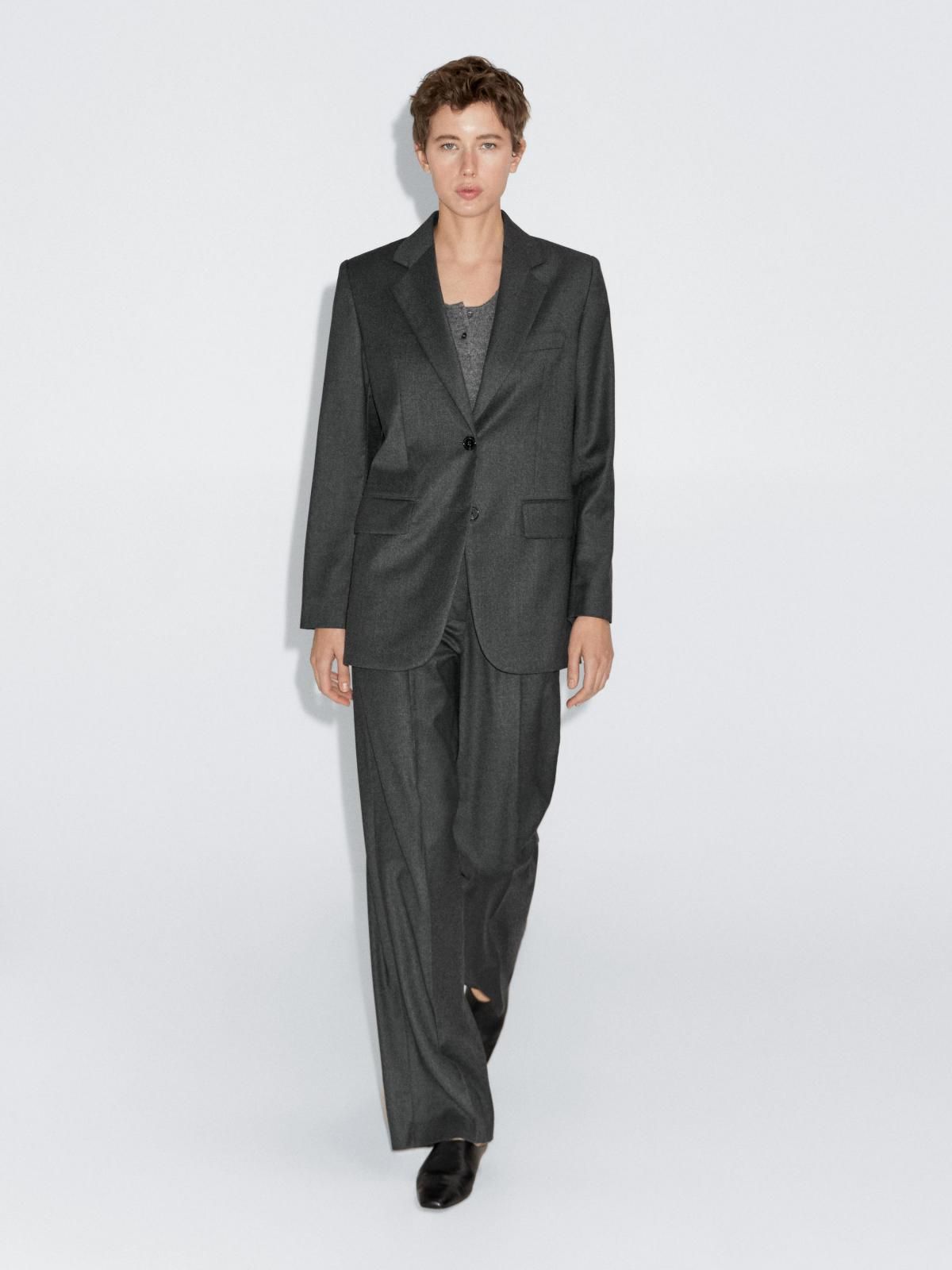 마시모두띠 클래식 울 플란넬 테일러드 블레이저 6043/716 GREY - 상세 이미지 3