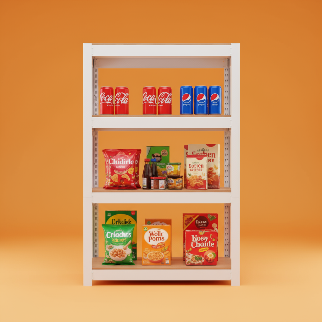 선반 수납선반 다용도 철제 벽 팬트리 선반장 무볼트 랙 홈던트하우스 4단 303075