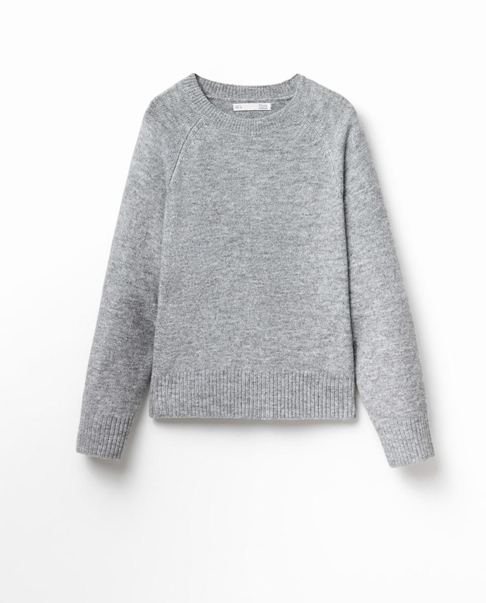 스페라 심플 데일리 소프트 라운드넥 니트 탑 58210007942 GRIS - 상품 이미지