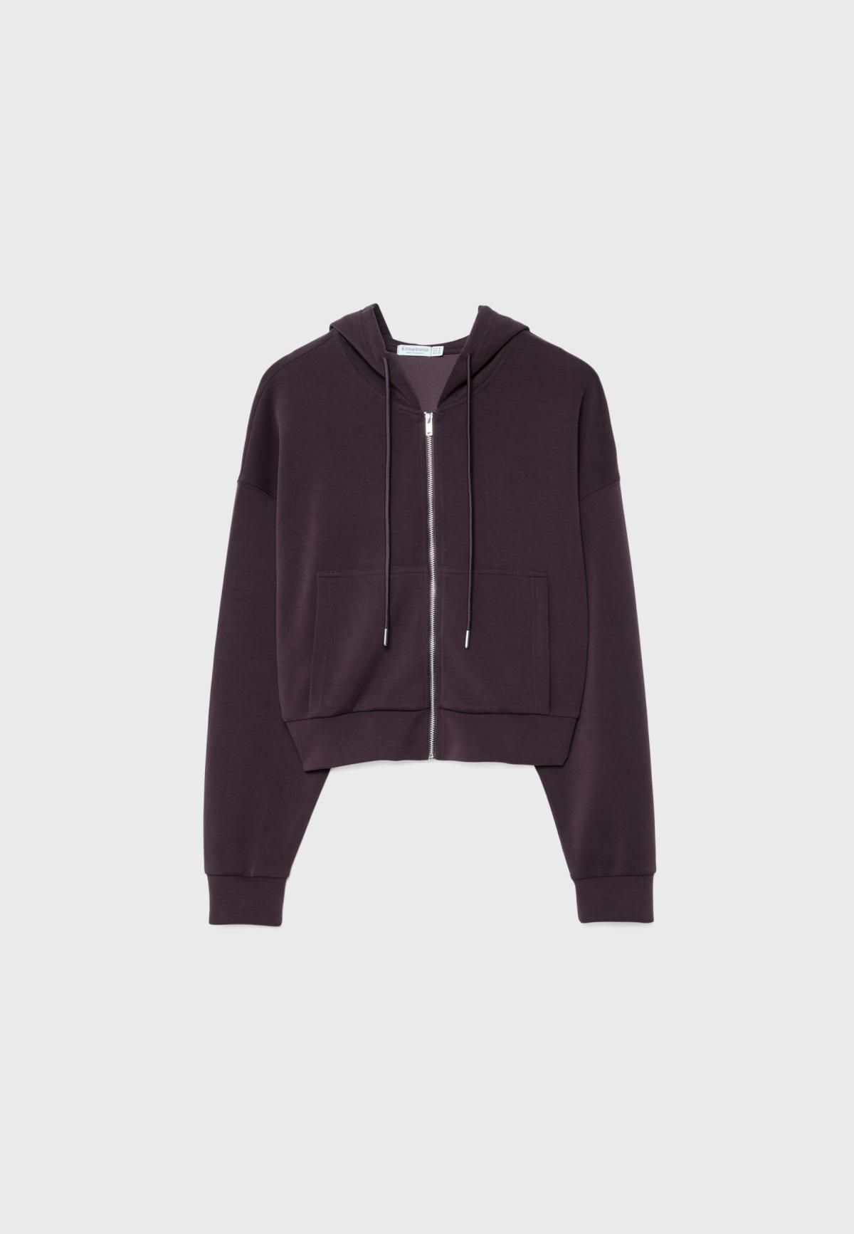 스트라디바리우스 모달 블렌드 소프트 집업 후드티 6503/410 PURPLE - 상품 이미지