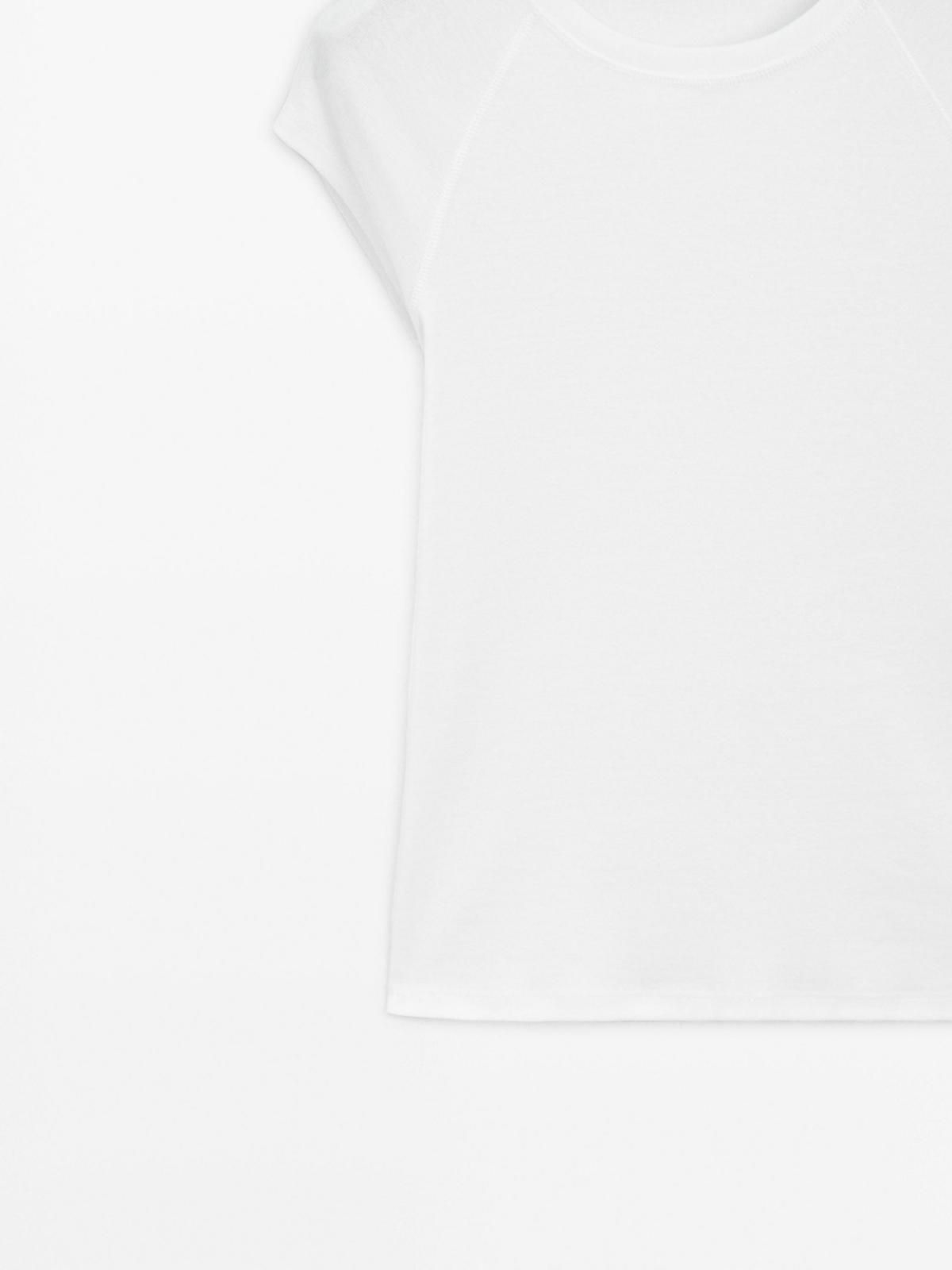 마시모두띠 베이직 코튼 래글런 반팔 티셔츠 6819/815 OFF WHITE - 상세 이미지 4