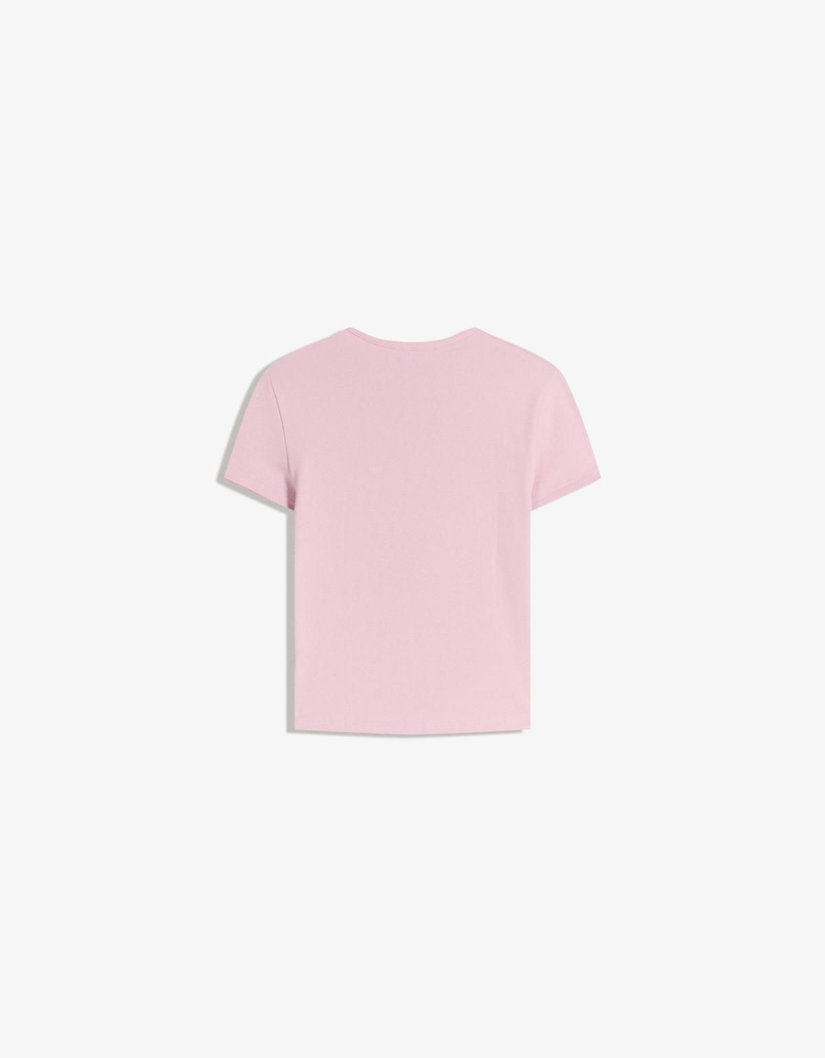 버쉬카 플라워 프린트 라운드넥 반팔 티셔츠 7834/777 PINK - 상세 이미지 2