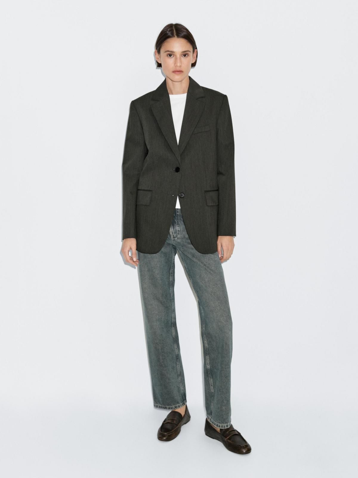 마시모두띠 클래식 울 테일러드 투버튼 블레이저 6053/866 DARK GREEN - 상세 이미지 2