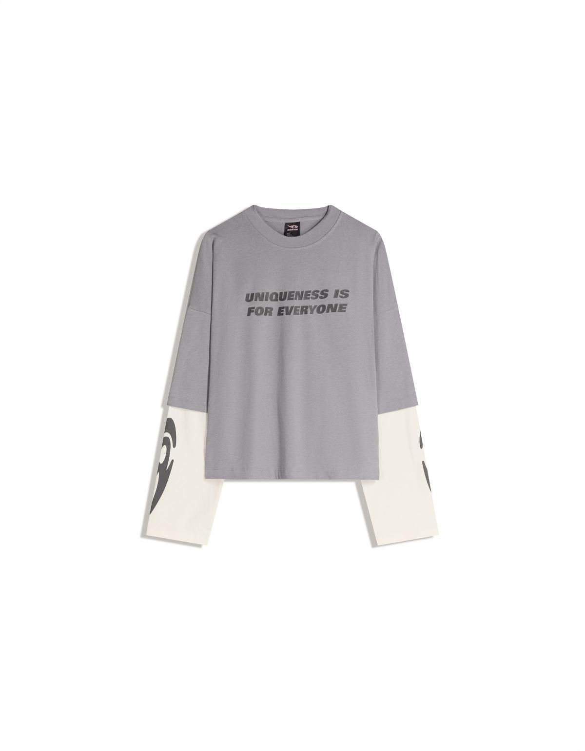 버쉬카 아웃 오브 코어 더블 슬리브 티셔츠 7646/187 DARK GREY - 상품 이미지
