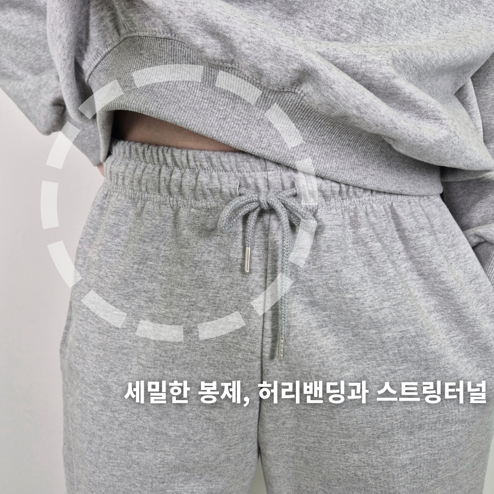 빅사이즈 남자 기모와이드팬츠 와이드 트레이닝 스웻 팬츠 통 큰 바지 이미지 7