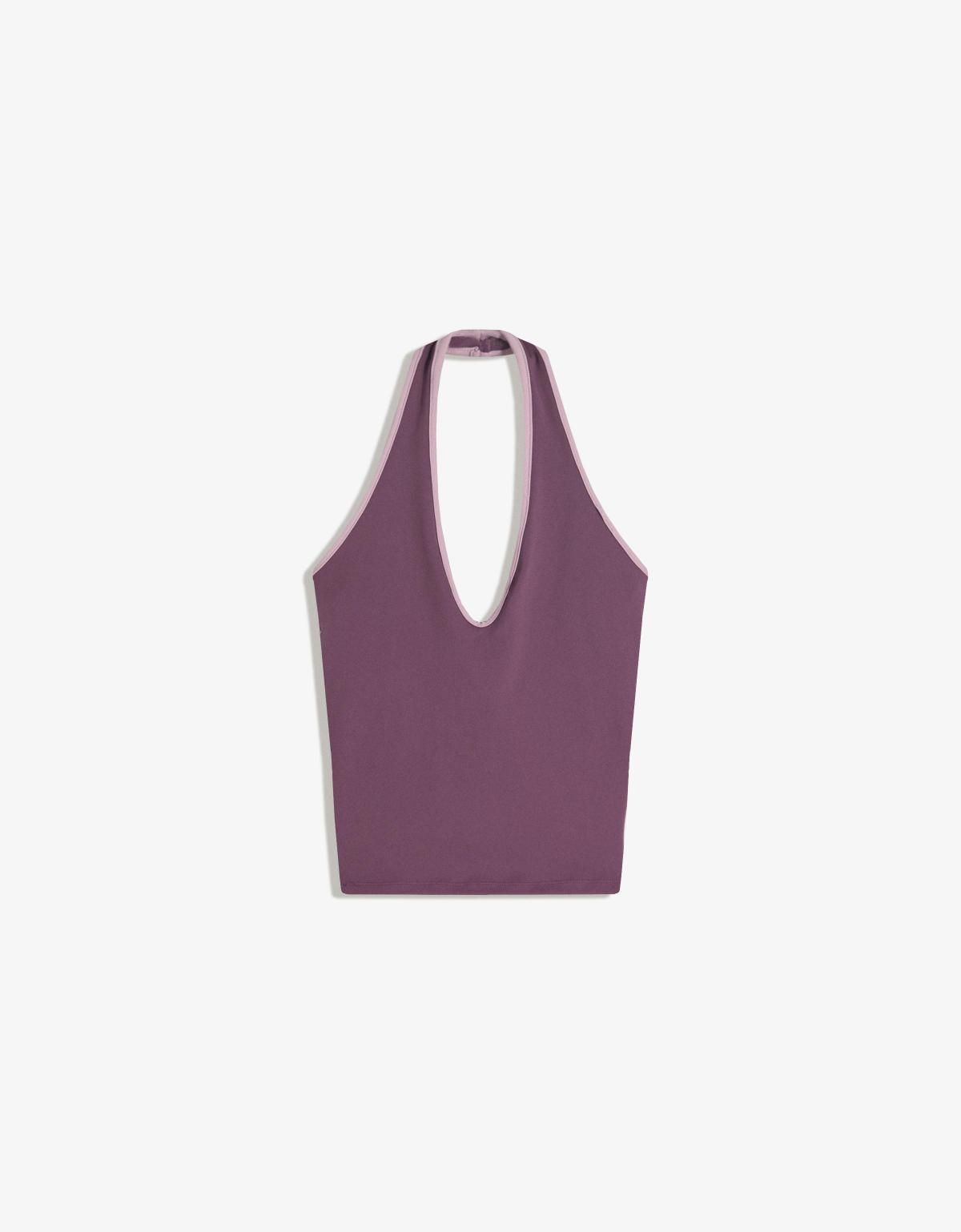 버쉬카 테크니컬 슬리브리스 홀터넥 탑 8703/143 VIOLET - 상품 이미지