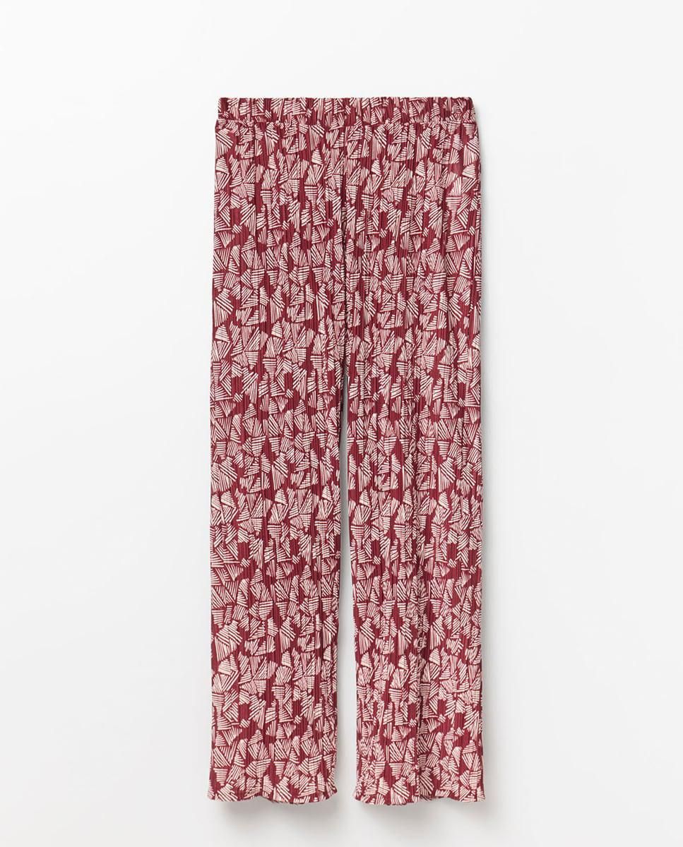 스페라 플리츠 와이드 패턴 팬츠 58362001271 BURDEOS - 상세 이미지 4