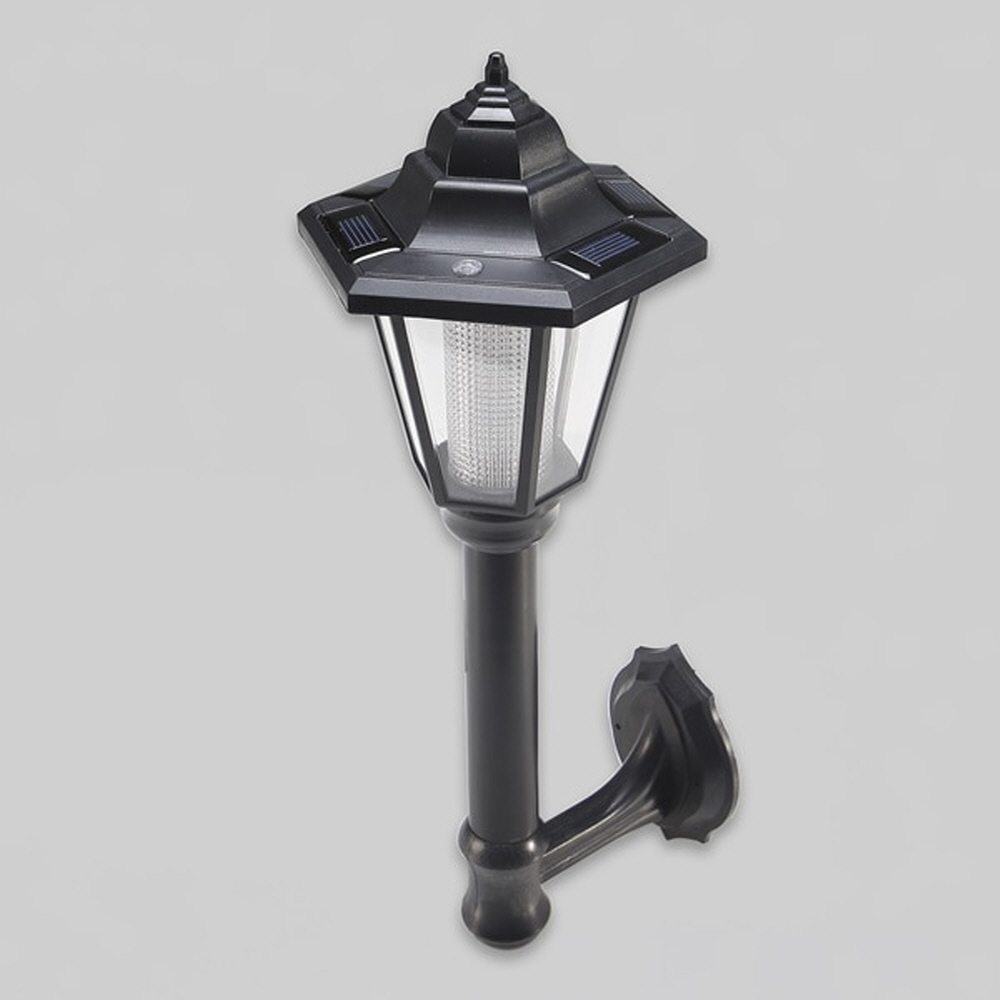 LED 태양광 정원등 고리형 육각등 지주식 벽등 겸용 잔디등 - 상품 이미지