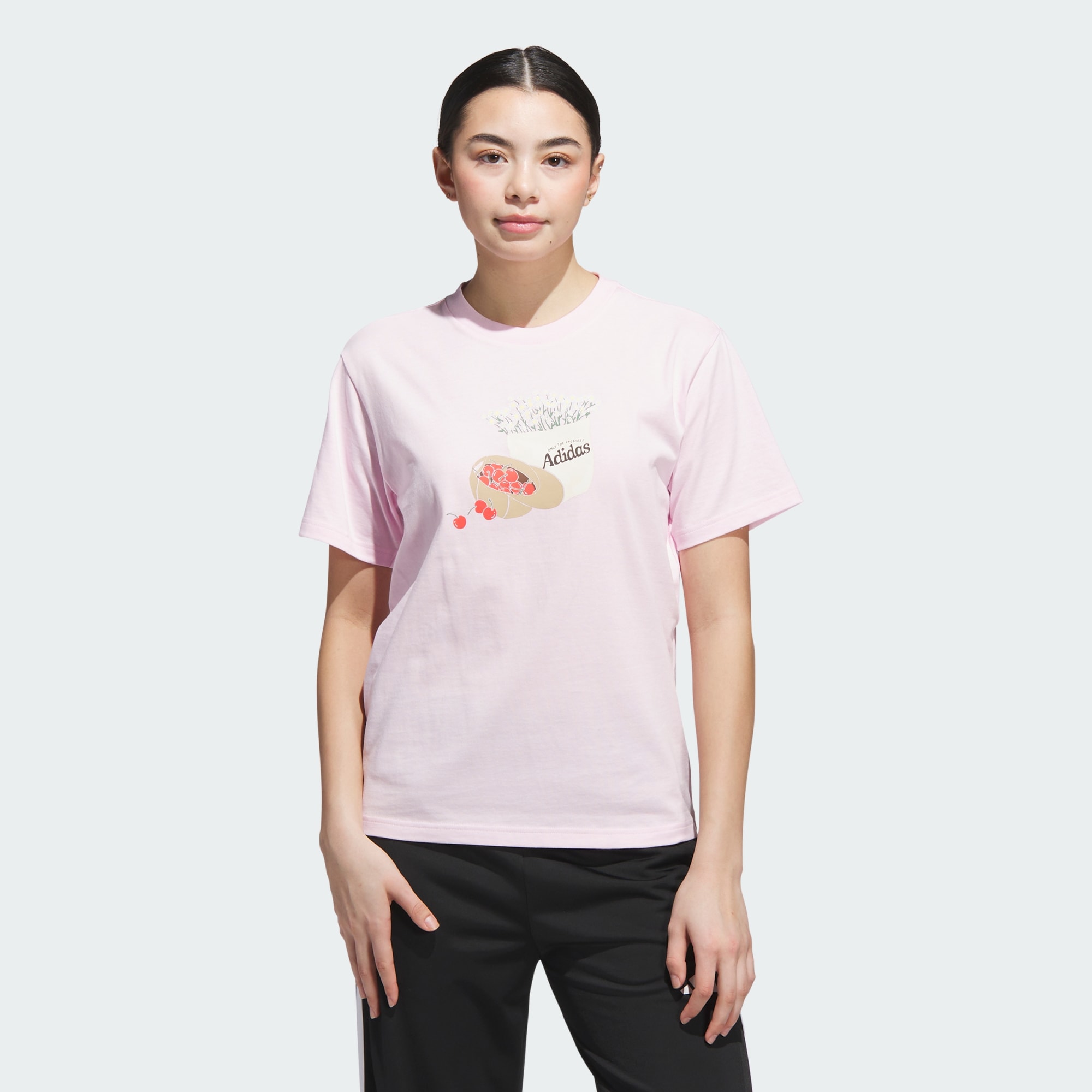 Adidas women Farmers Market Graphic Tee Clear Pink, XL - 상세 이미지 2