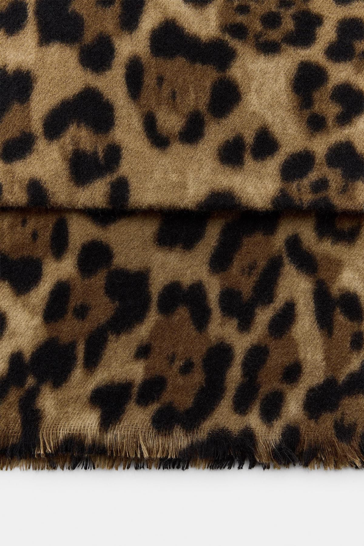 자라 레오파드 프린트 프레이드 스카프 9967/217 LEOPARD - 상세 이미지 5