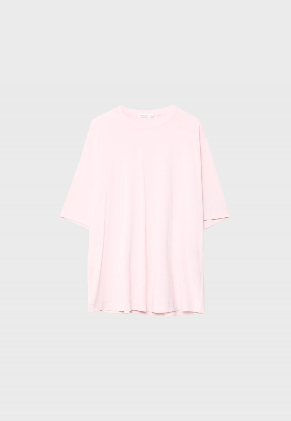 스트라디바리우스 소프트터치 오버사이즈 라운드넥 반팔 티셔츠 7671/698 PASTEL PINK - 상품 이미지