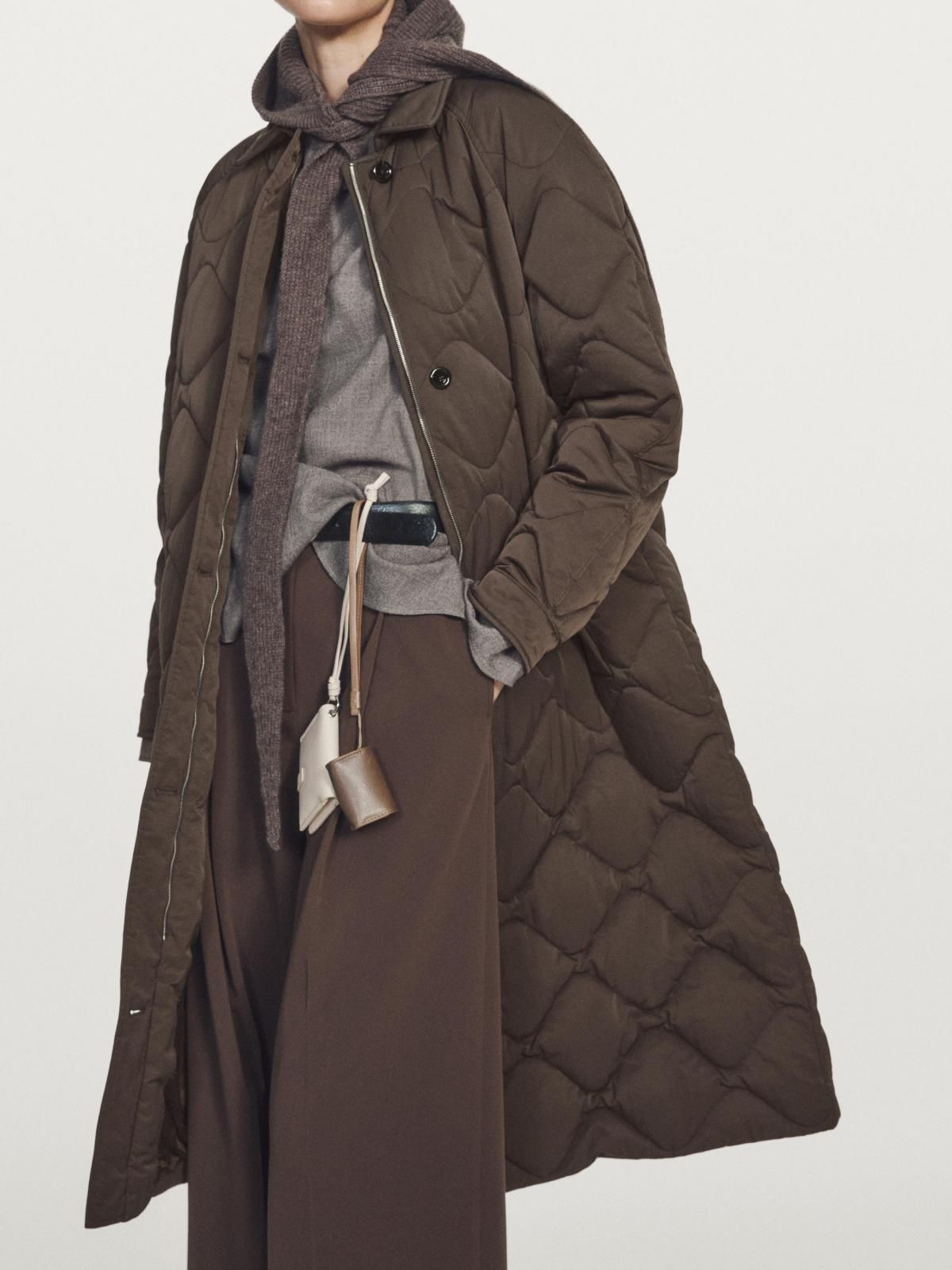마시모두띠 테크니컬 발수 롱 퀼팅 패딩 재킷 6710/800 DARK KHAKI - 상세 이미지 3