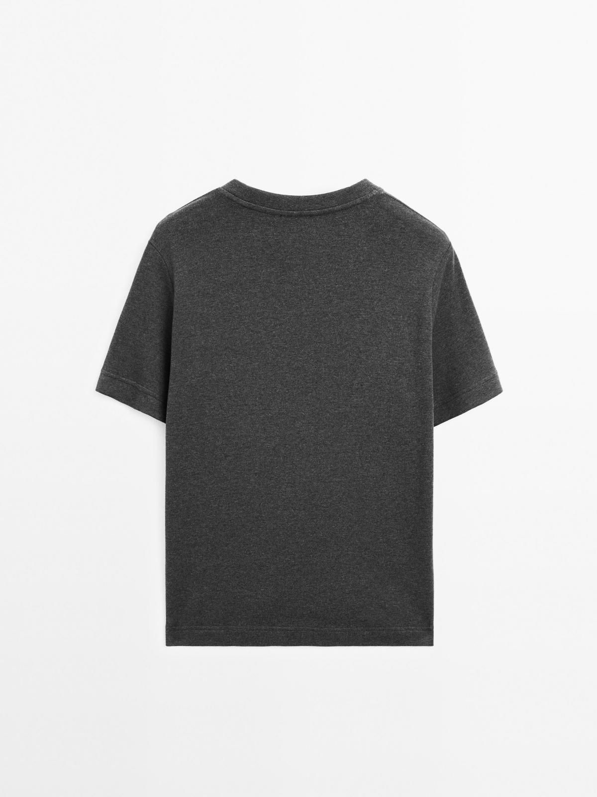 마시모두띠 코튼 인터록 베이직 크루넥 반팔 티셔츠 6823/541 ANTHRACITE GREY 이미지 7