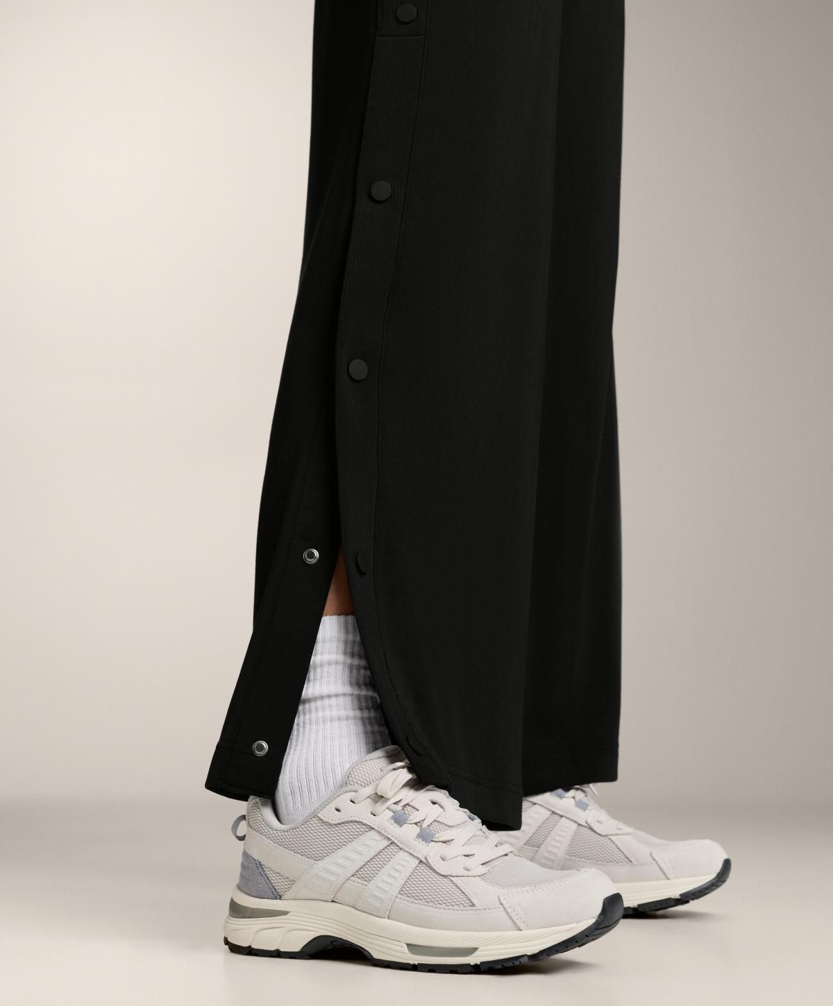 오이쇼 소프트 모달 와이드 버튼 스트레이트 밴딩 팬츠 4004/791 BLACK - 상세 이미지 5