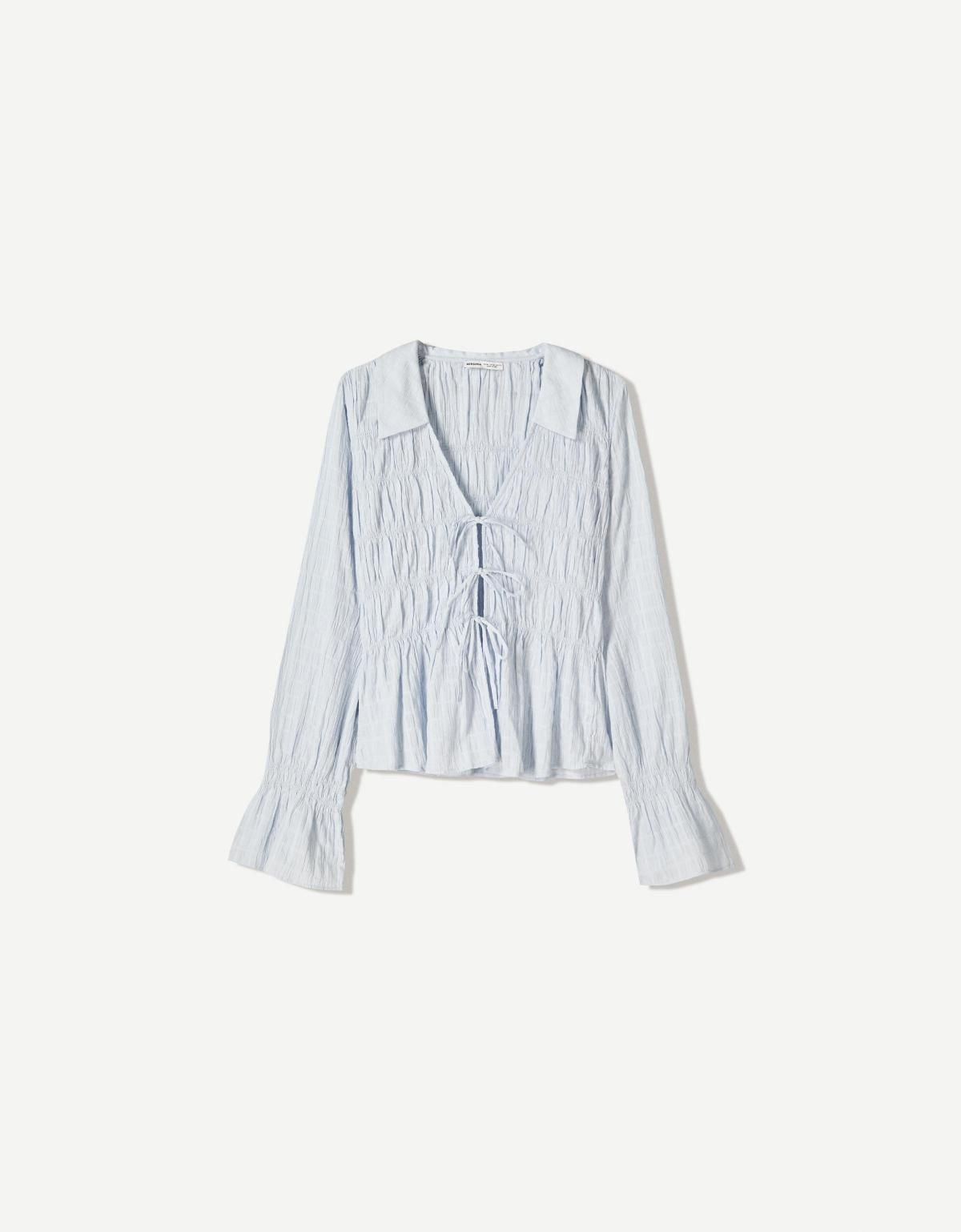 버쉬카 러스틱 셔링 라이트블루 긴팔 셔츠 6258/494 LIGHT BLUE - 상품 이미지