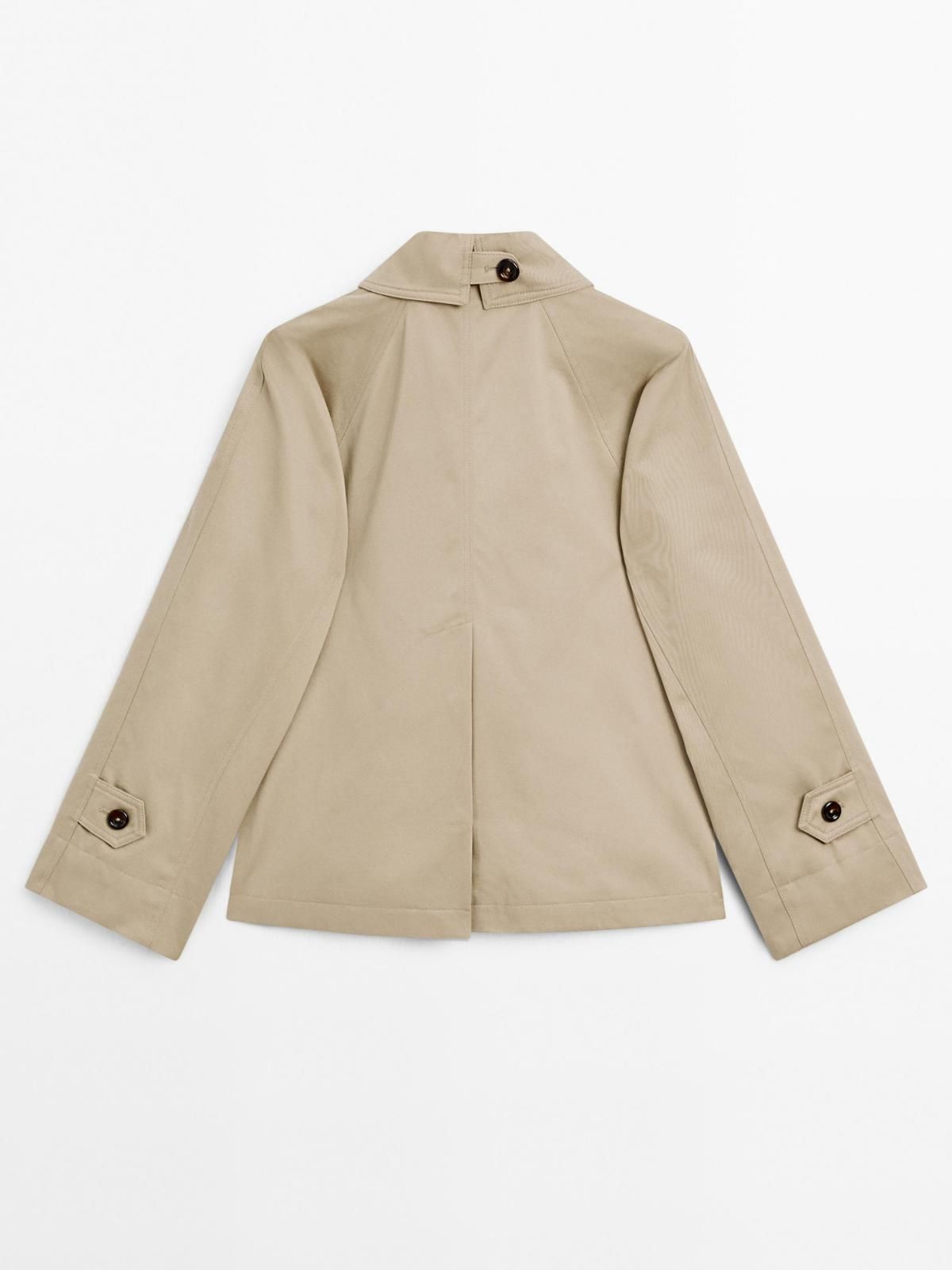 마시모두띠 코튼 베이직 더블버튼 숏 트렌치코트 6788/101 BEIGE - 상세 이미지 4