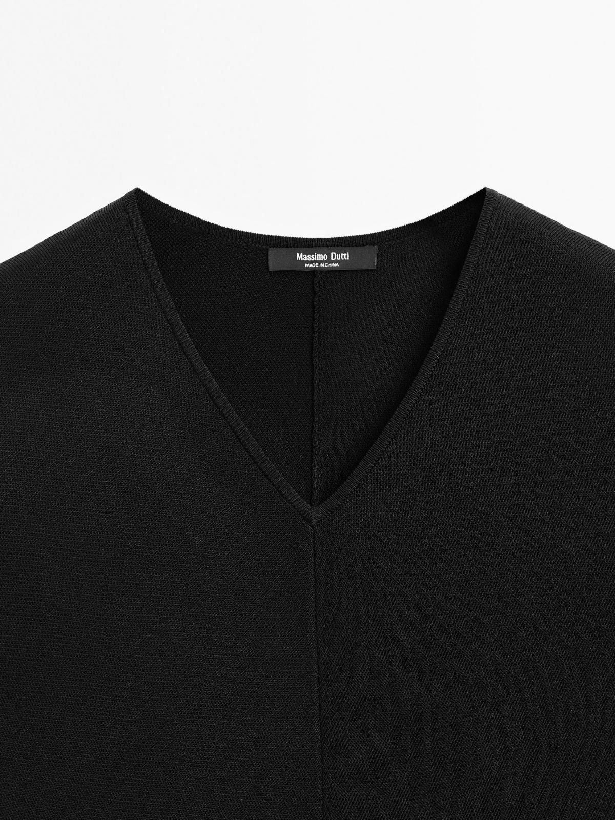 마시모두띠 브이넥 니트 민소매 탑 5652/573 BLACK - 상세 이미지 4
