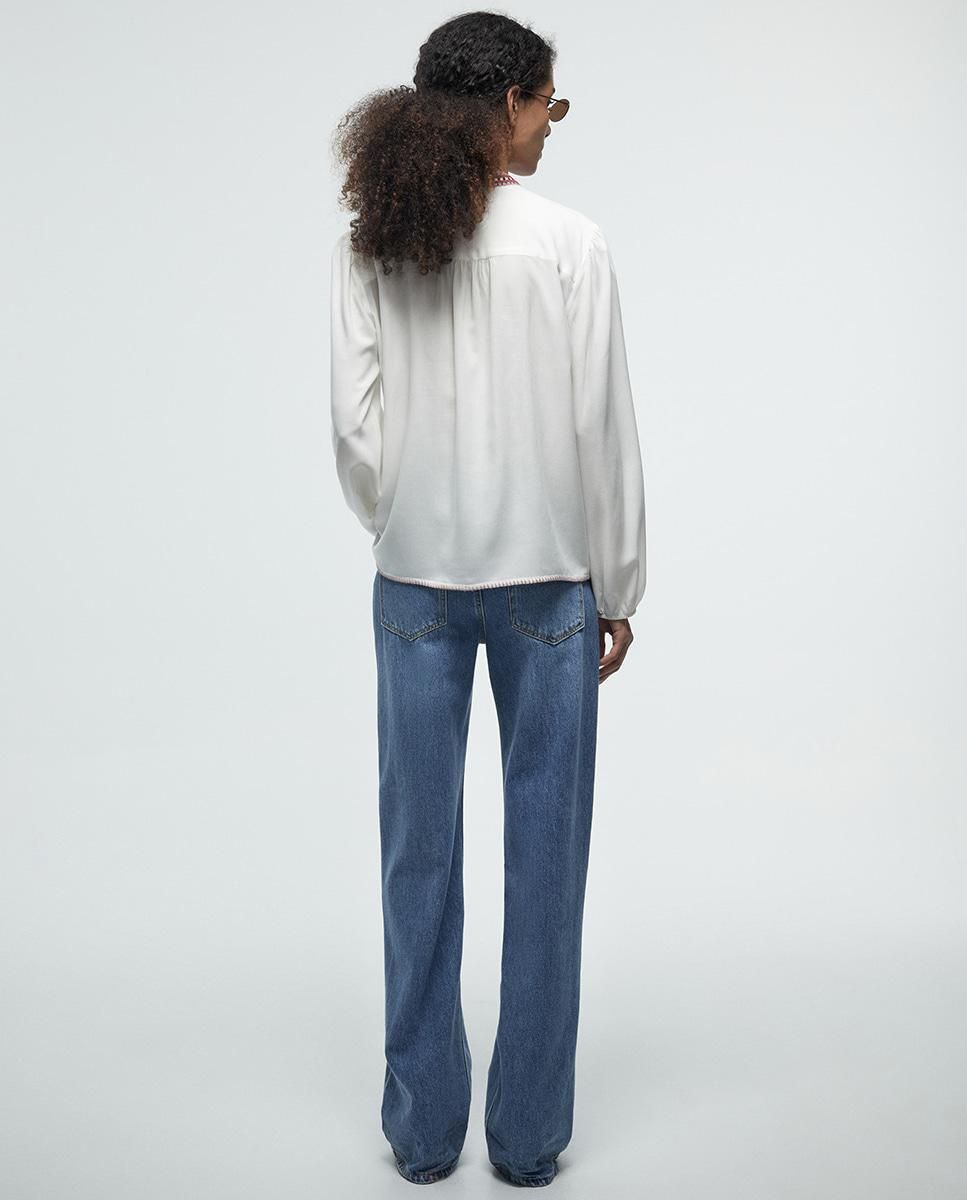 스페라 에스닉 자수 마오넥 버튼 블라우스 58420207928 ROSA - 상세 이미지 5