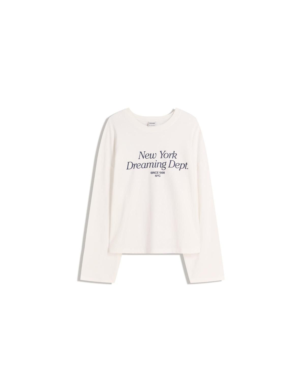 버쉬카 프린트 박시핏 롱슬리브 티셔츠 7546/093 OFF WHITE 이미지 6