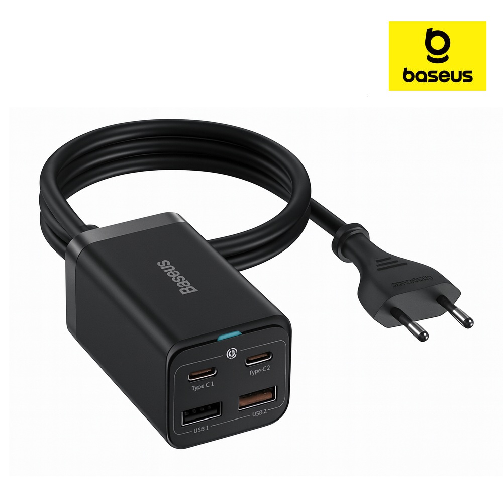 베이스어스 멀티 충전기 초고속 4포트 USB 고속충전기 65W GaN3 Pro 2C+2U (1m) 제품 이미지