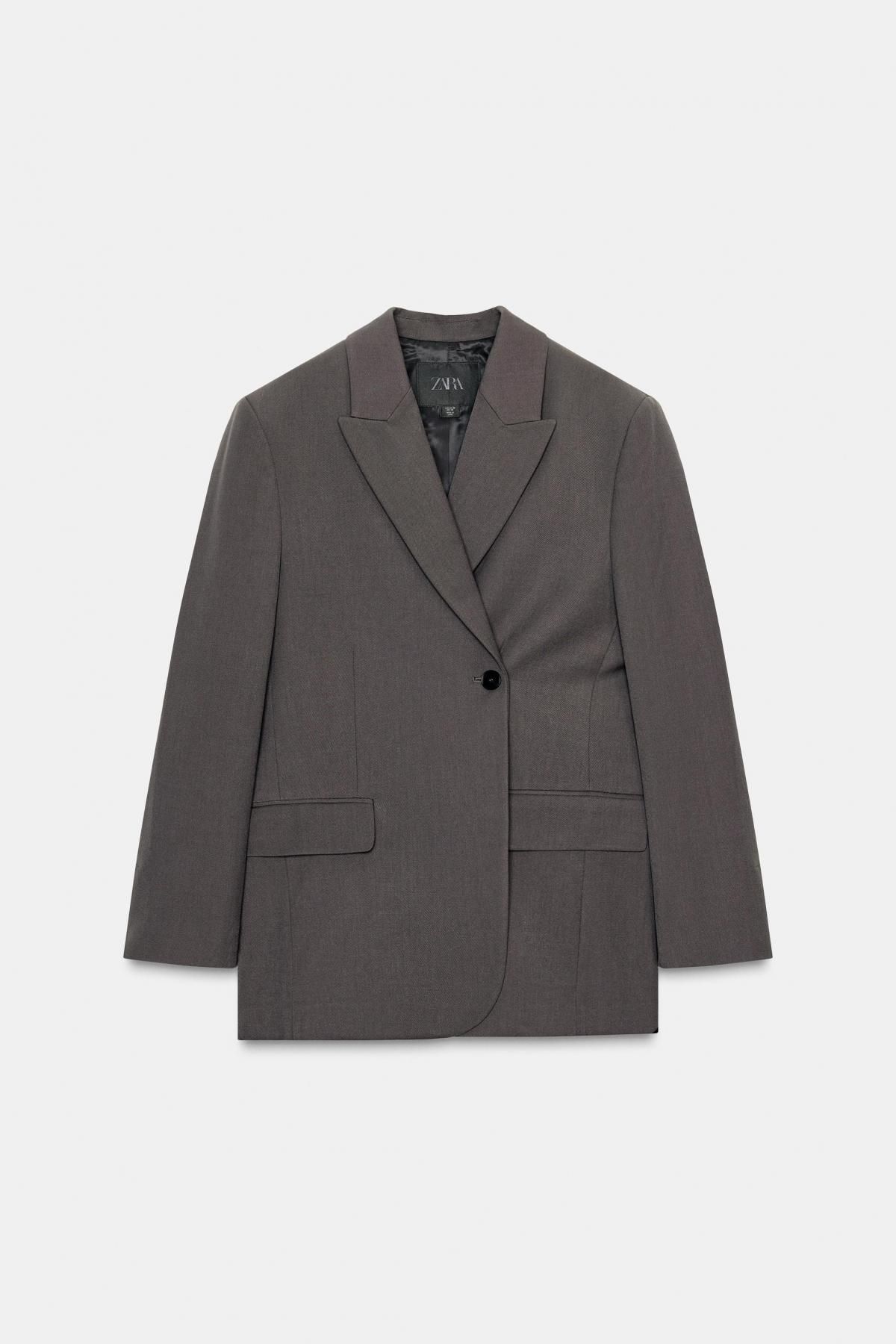자라 오버핏 테일러드 재킷 7522/275 DARK GREY - 상세 이미지 4