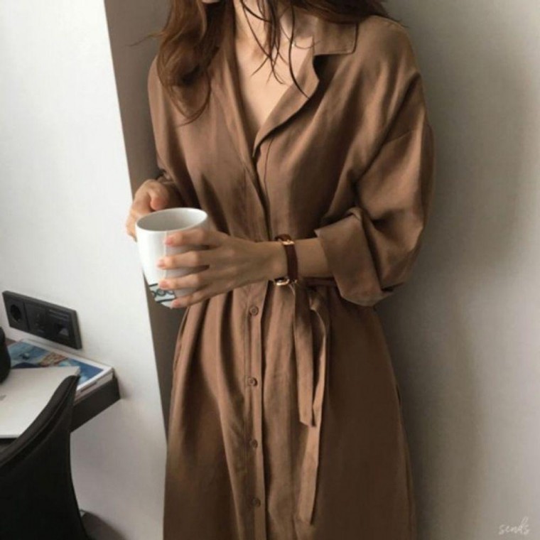 여자 트렌치 코드 외투 아우터 가을 자켓 2컬러 - 상품 이미지