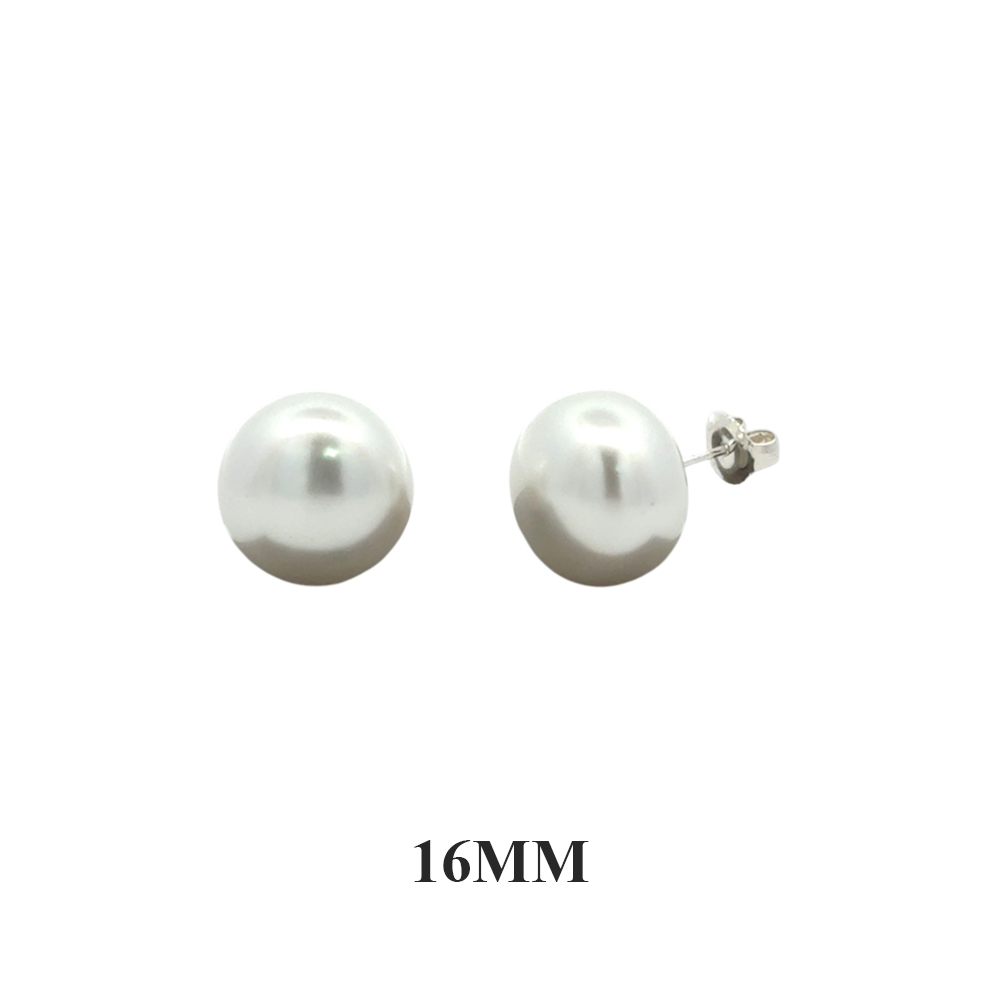 실버925 왕진주 볼드 귀걸이 12-16mm - 상세 이미지 2