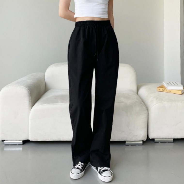 옆지퍼 일자 롱 밴딩 팬츠 델시 모노무드 온나핏 - 상품 이미지