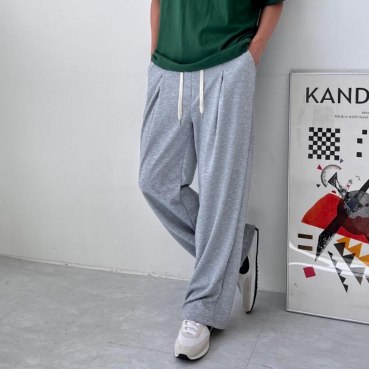 남자 와이드 더블 주름 팬츠 더블주름바지 와이드팬츠 - 상품 이미지