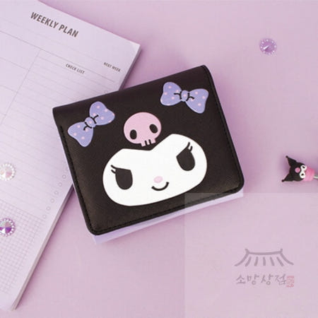 쿠로미 심플 반지갑 학생증지갑 조카선물 카드수납