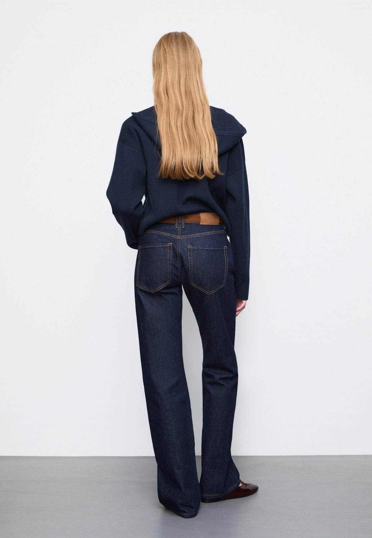 스트라디바리우스 데님 부츠컷 벨트 진청 청바지 4868/663 OVERDYED BLUE DENIM - 상세 이미지 5